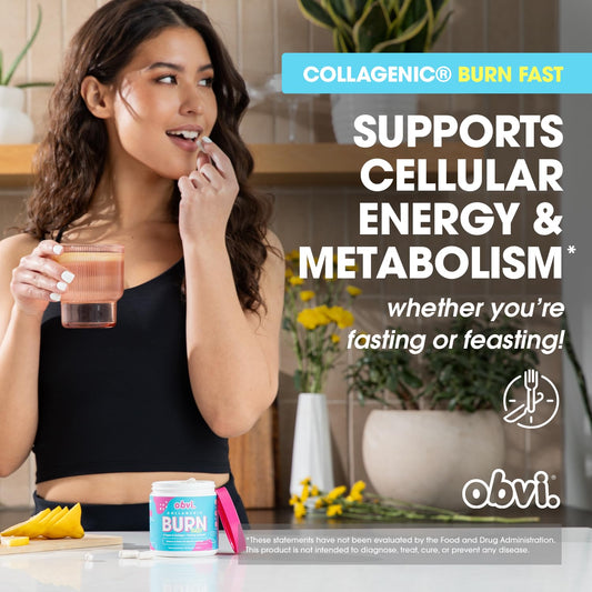Obvi Burn Fast cápsulas con colágeno hidrolizado para uso diario