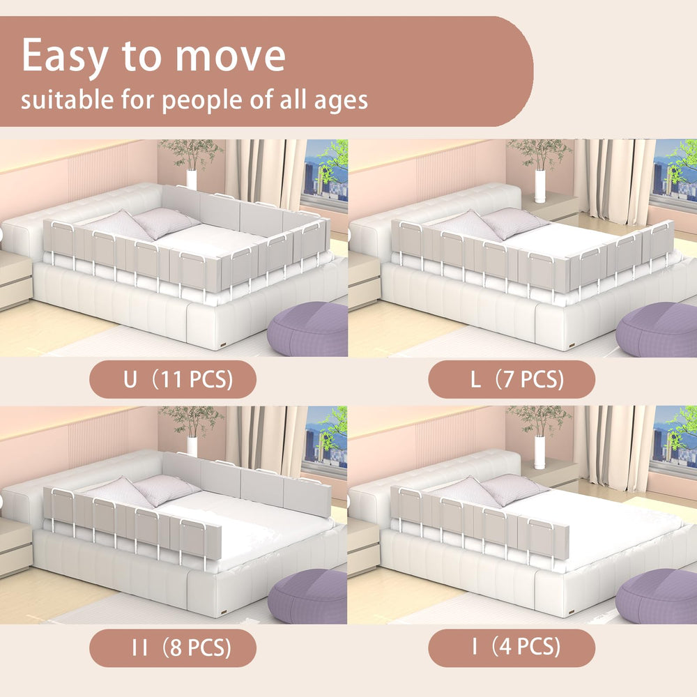 OCBAiLi comparación de tamaño junto a colchón queen para ajustar fácilmente