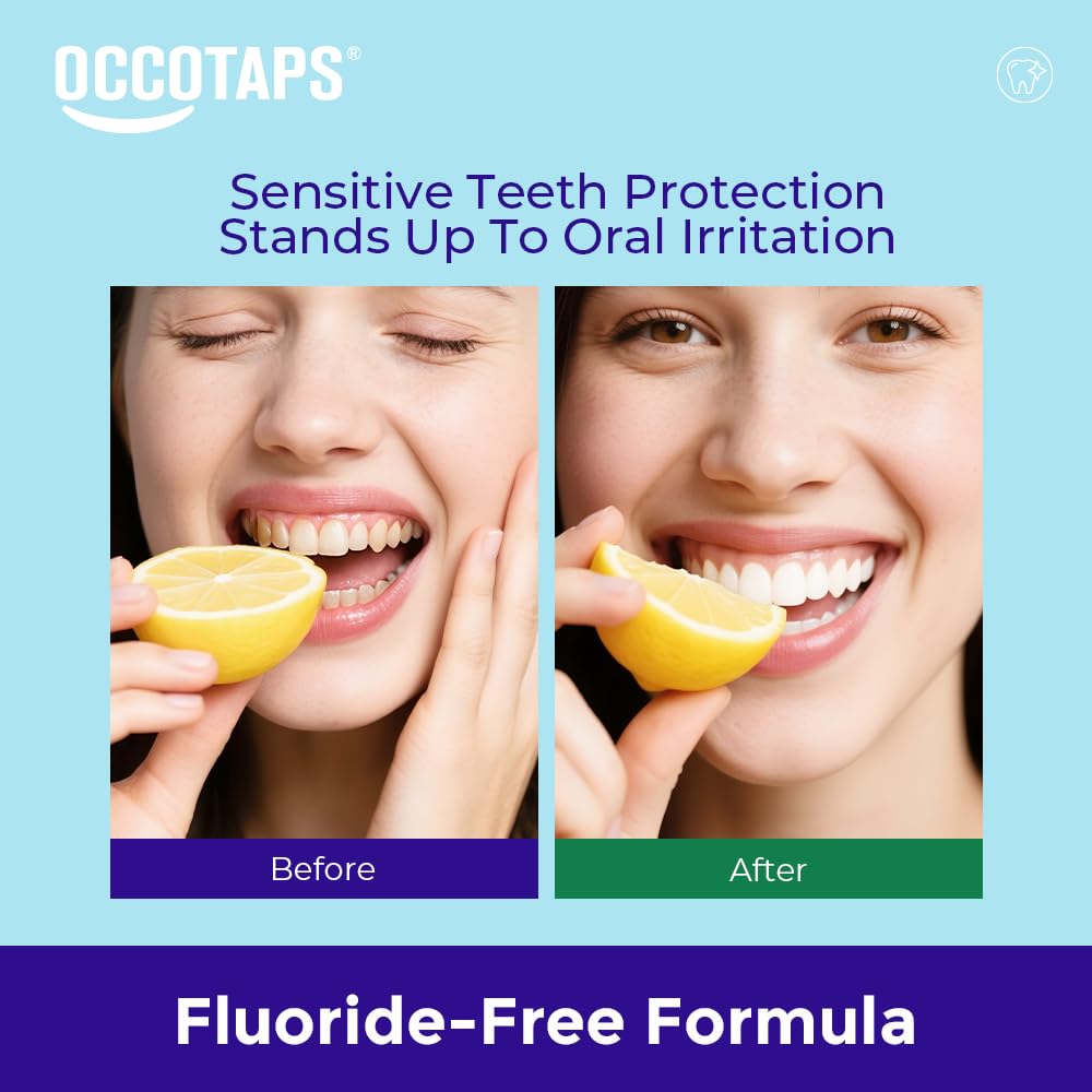 Occotaps textura de la pasta dental destacando suavidad y baja abrasividad