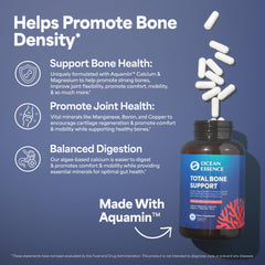 OCEAN ESSENCE cápsulas en mano ilustrando la dosificación diaria
