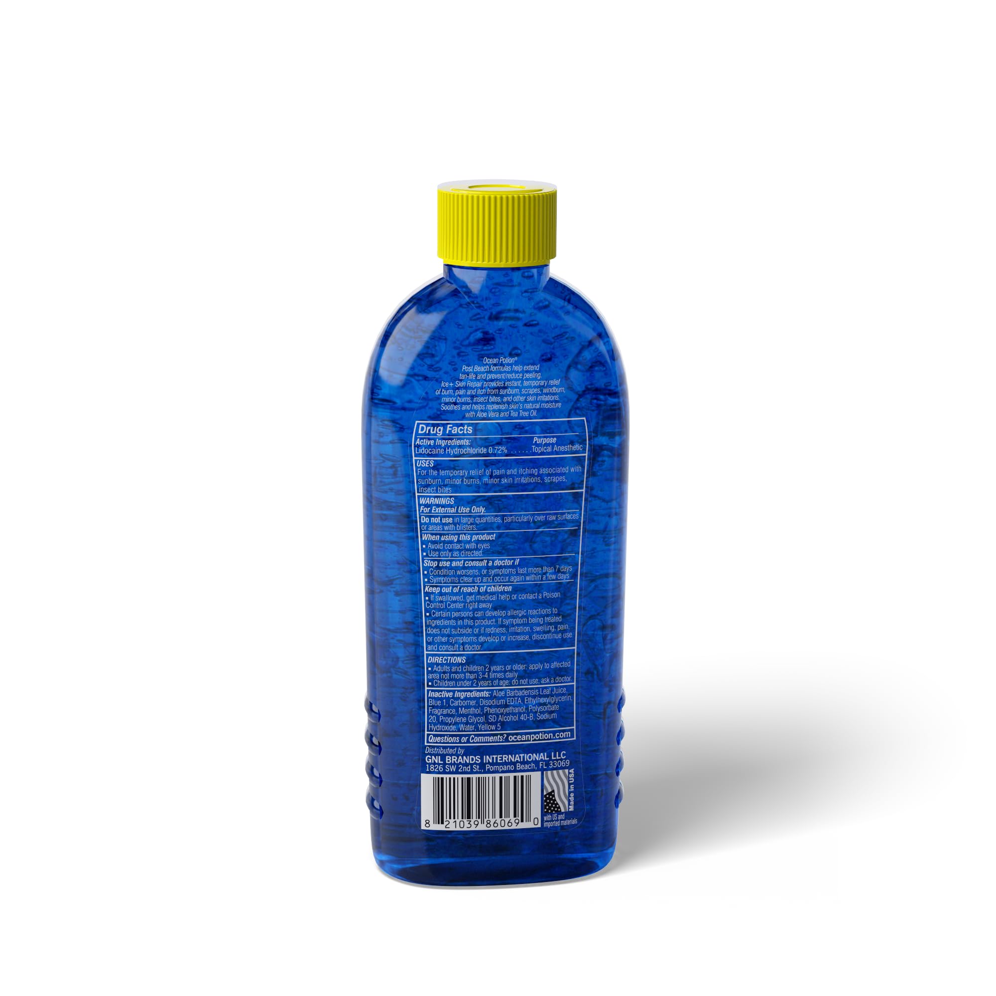 Ocean Potion textura del gel con brillo refrescante y efecto calmante