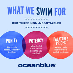 Oceanblue estilo de vida con producto en entorno saludable