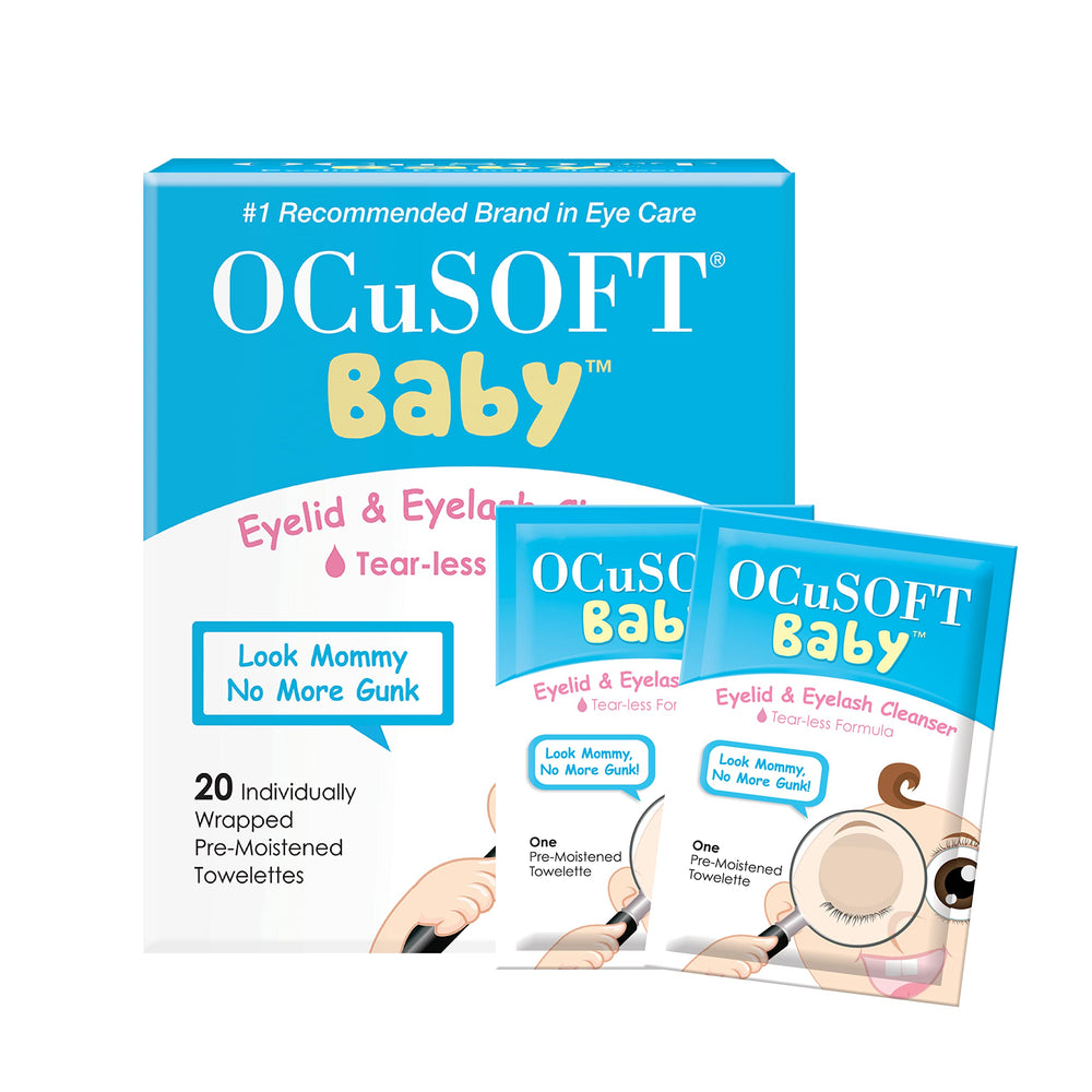 OCuSOFT Baby frente del empaque muestra portátil y conveniencia