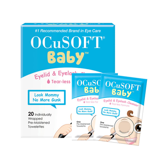 OCuSOFT Baby frente del empaque muestra portátil y conveniencia