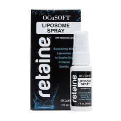 OCuSOFT Retaine spray frontal mostrando envase compacto y cómodo para llevar