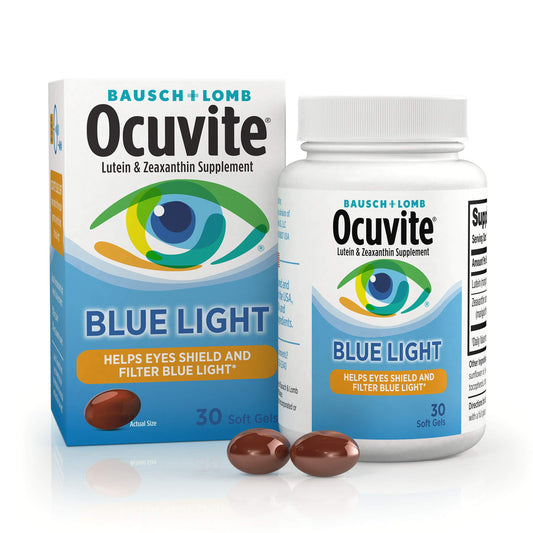 Ocuvite envase frontal mostrando 30 cápsulas blandas y beneficios
