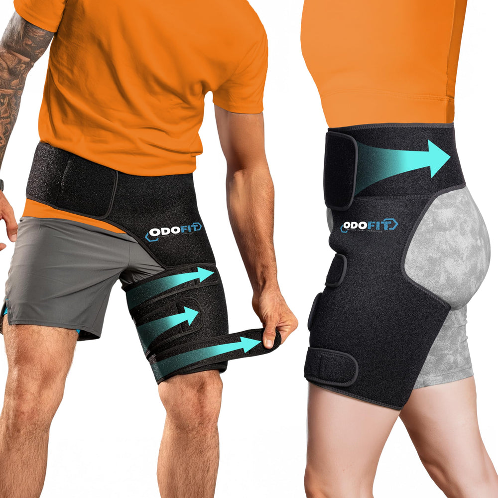 ODOFIT faja de cadera vista frontal mostrando ajuste y compresión