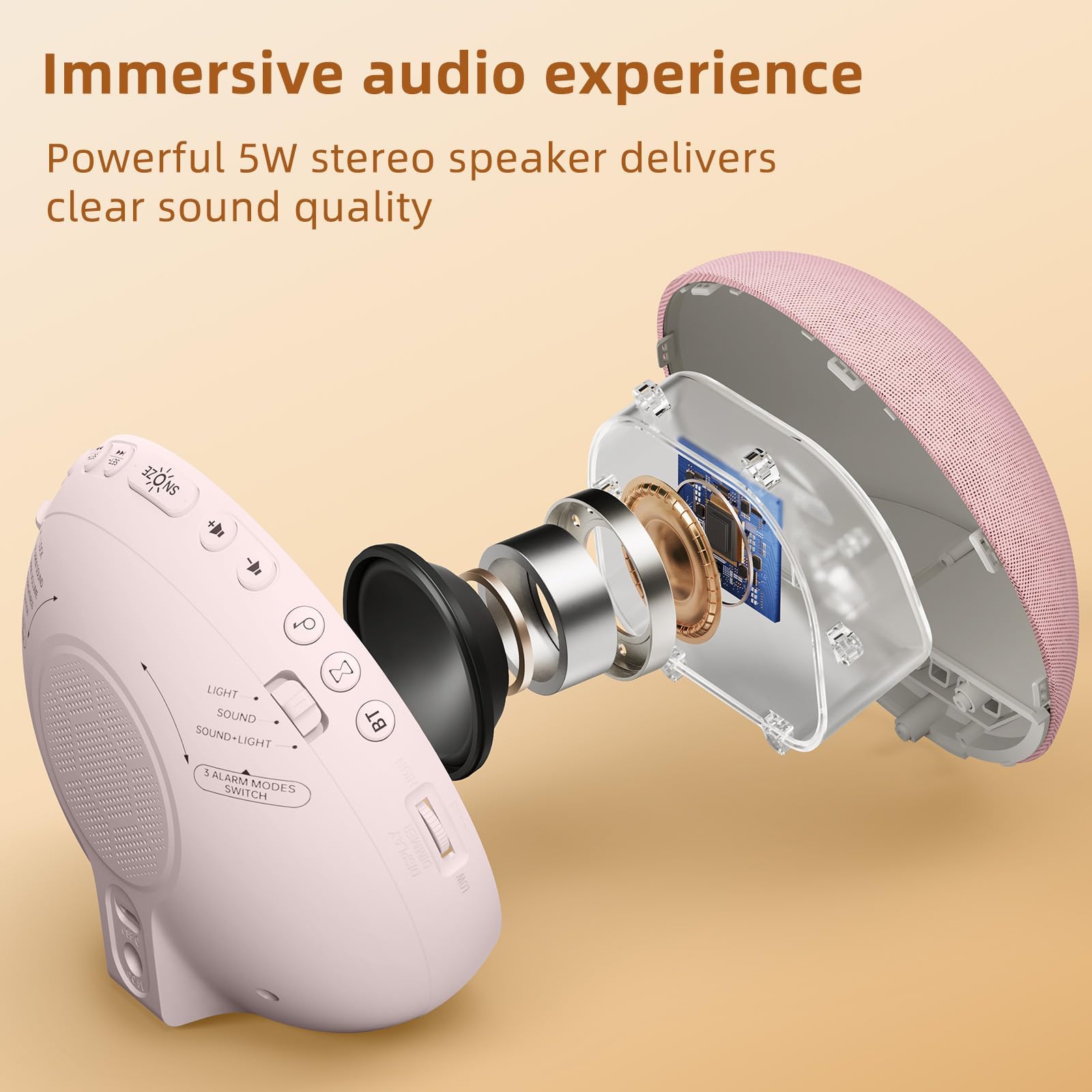 Odokee altavoz 5W en primer plano que ofrece audio claro y envolvente