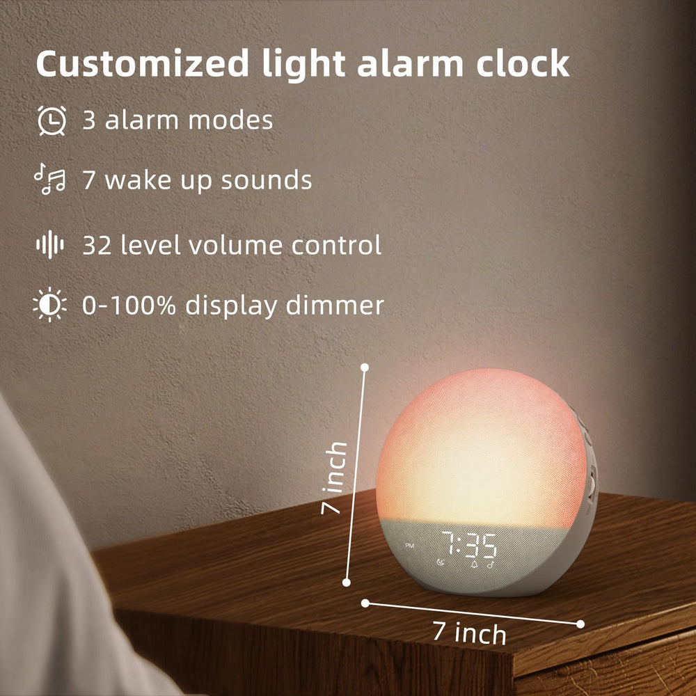Odokee simulación de amanecer en dormitorio para un despertar natural