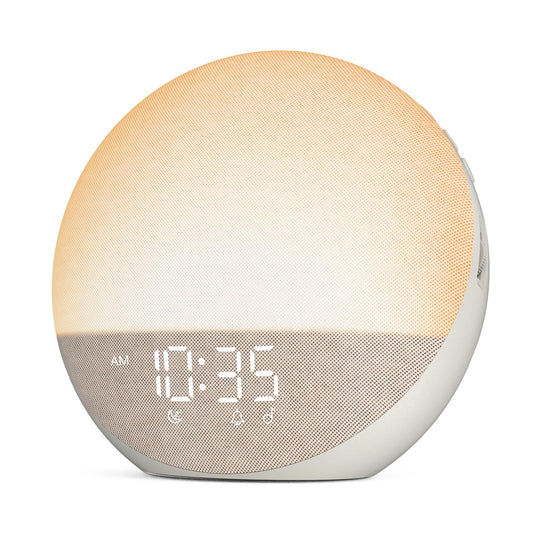Odokee vista frontal del despertador con diseño compacto y control fácil