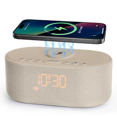 Odokee vista frontal del reloj despertador con diseño minimalista y funciones múltiples