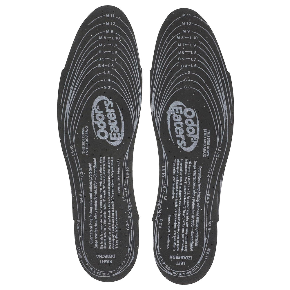 Odor-Eaters plantilla colocada en zapato para mayor comodidad