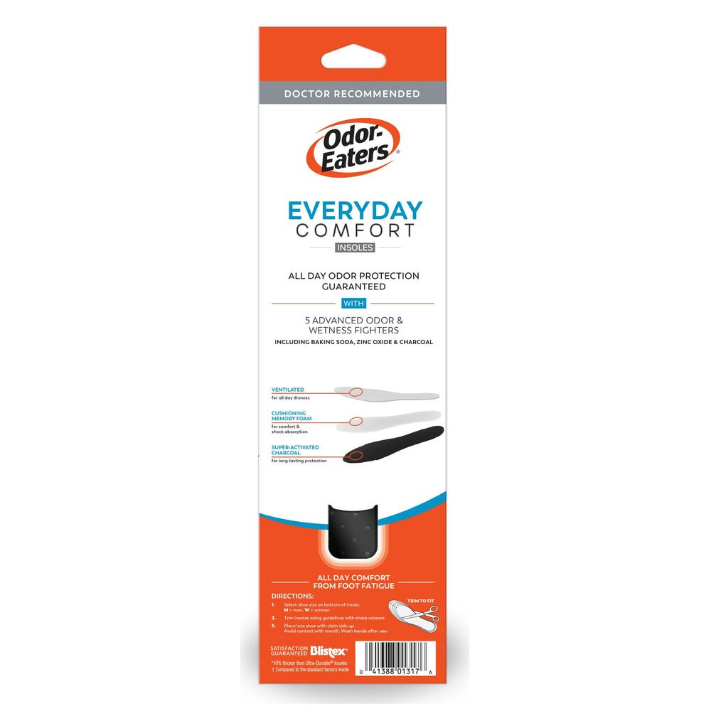Odor-Eaters tres plantillas separadas listas para distintos pares de zapatos