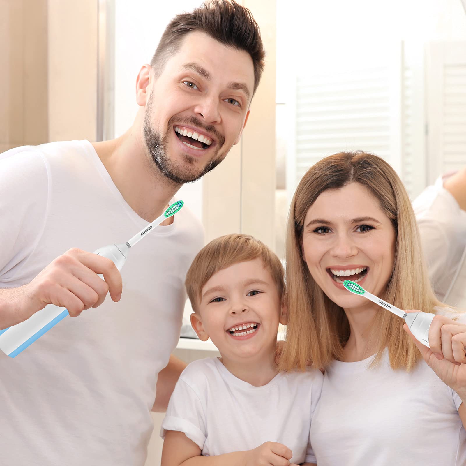 Ofashu escena de baño moderna con cabezales listos para uso