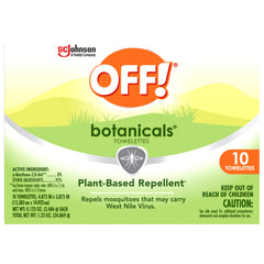 OFF! Botanicals toallita en uso aplicándose en brazo durante una caminata al aire libre