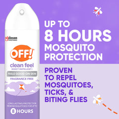 OFF! Clean Feel detalle de la etiqueta que muestra 20% picaridina y sin fragancia