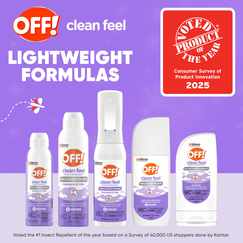 OFF! ambiente exterior con persona usando el spray para protección durante actividades