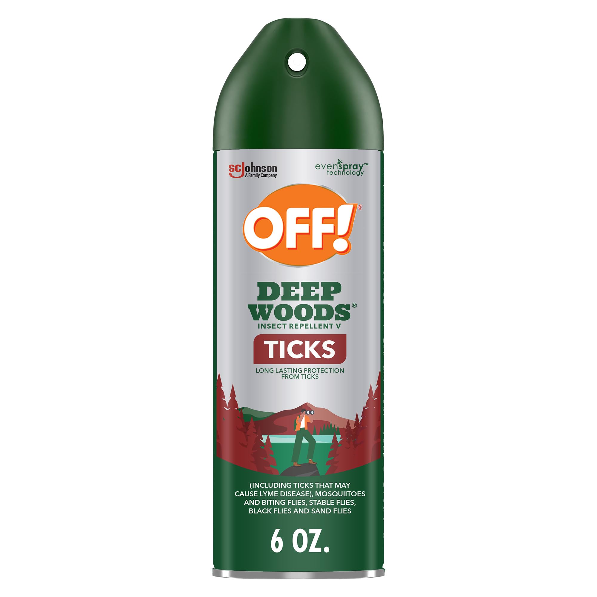 OFF! envase frontal aerosol 25% DEET mostrando marca y tamaño