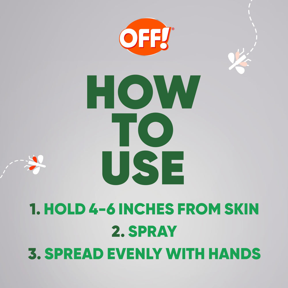 OFF! Deep Woods etiqueta con instrucciones para seguridad y reaplicación