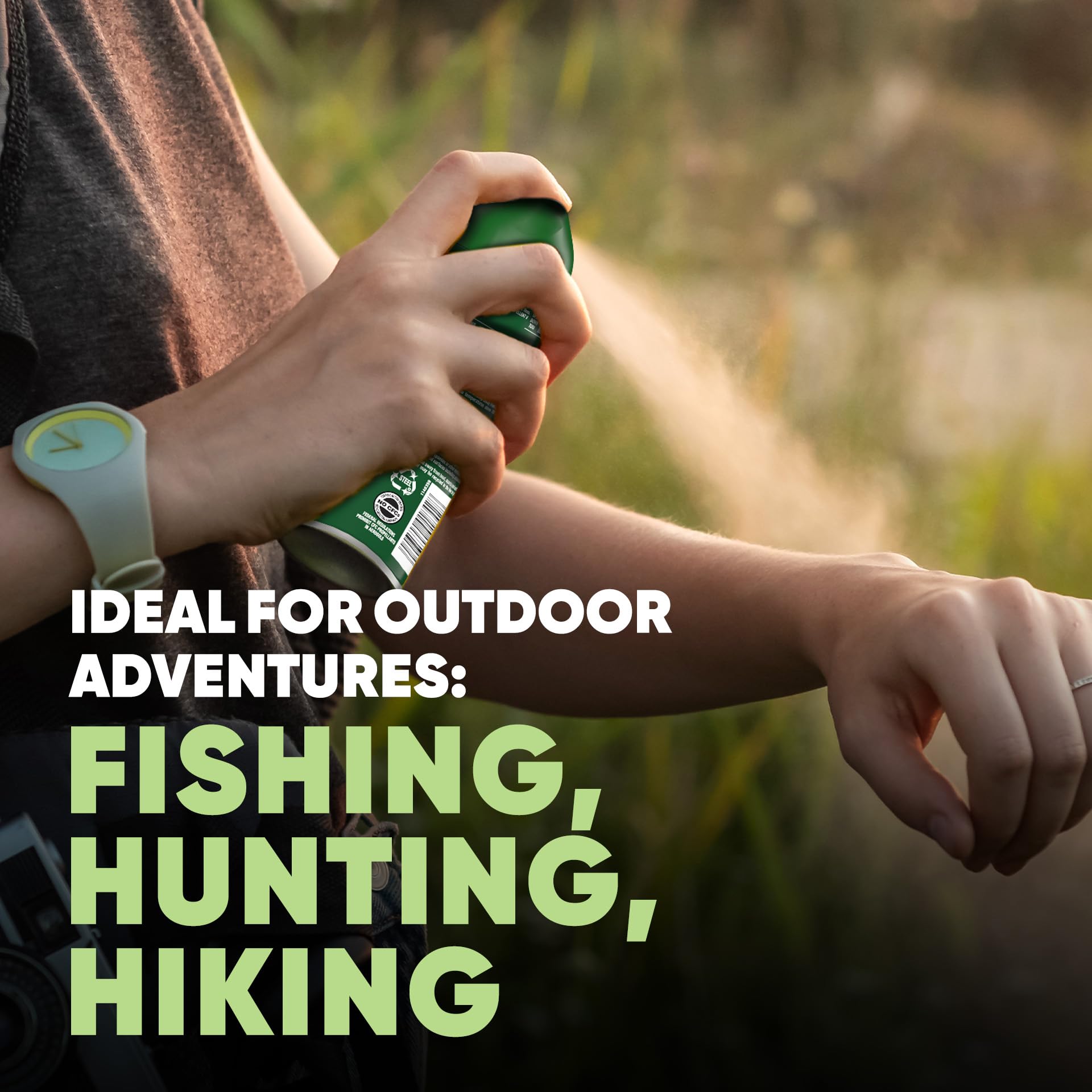 OFF! Deep Woods etiqueta con 25% DEET y instrucciones claras
