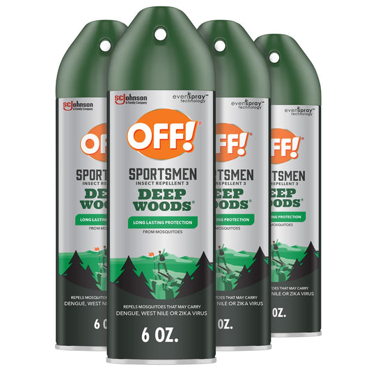 OFF! Deep Woods pack de 4 latas vista frontal, protección confiable