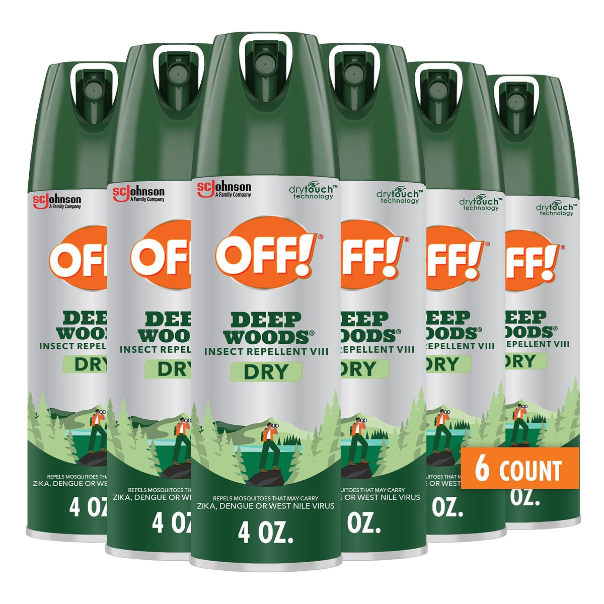OFF! Deep Woods frontal mostrando bote y beneficio protección duradera