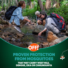 OFF! aplicándose sobre ropa al aire libre para protección confiable