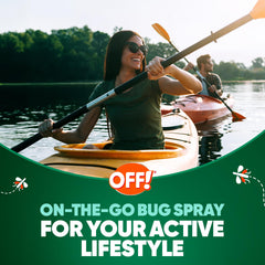 OFF! Deep Woods uso en camping mostrando beneficio de menos picaduras durante actividades