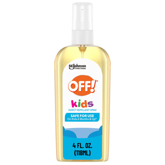 OFF! envase frontal 4 oz mostrando etiqueta clara y protección para niños
