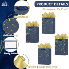 OFIHANLY detalle del papel de seda dorado que realza la presentación y el contraste