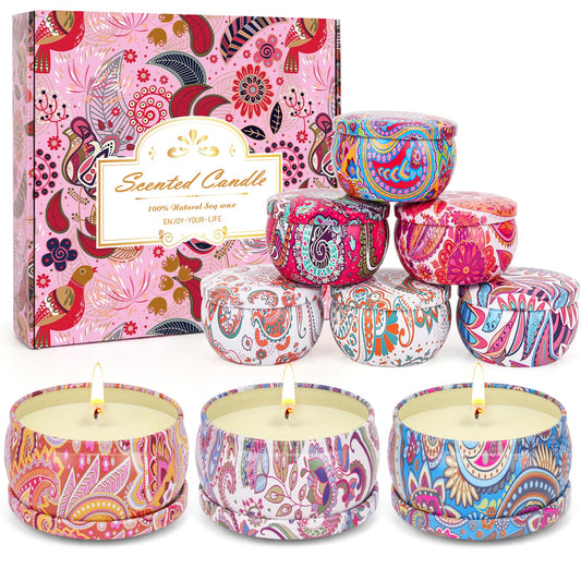 OFUN set frontal de 9 latas mostrando variedad de fragancias y presentación elegante
