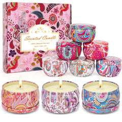 OFUN set frontal de 9 latas mostrando variedad de fragancias y presentación elegante