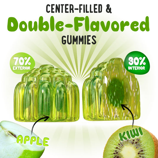 OH MY CHEWY envase de gomitas probióticas para familias, fácil de tomar