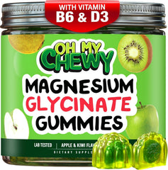 OH MY CHEWY frente del envase mostrando diseño y beneficios para la familia