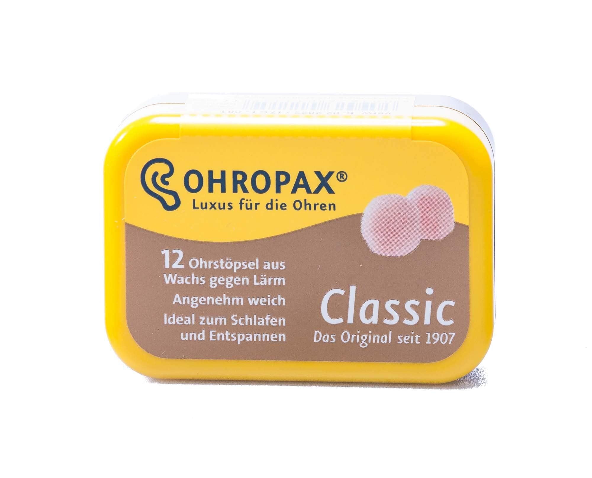 ohropax primer plano textura cera y algodón, ajuste suave y moldeable