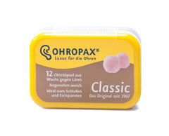 ohropax primer plano textura cera y algodón, ajuste suave y moldeable