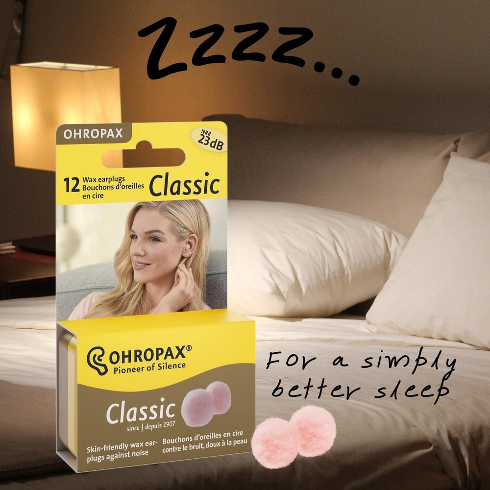OHROPAX persona durmiendo con tapones para sueño más tranquilo