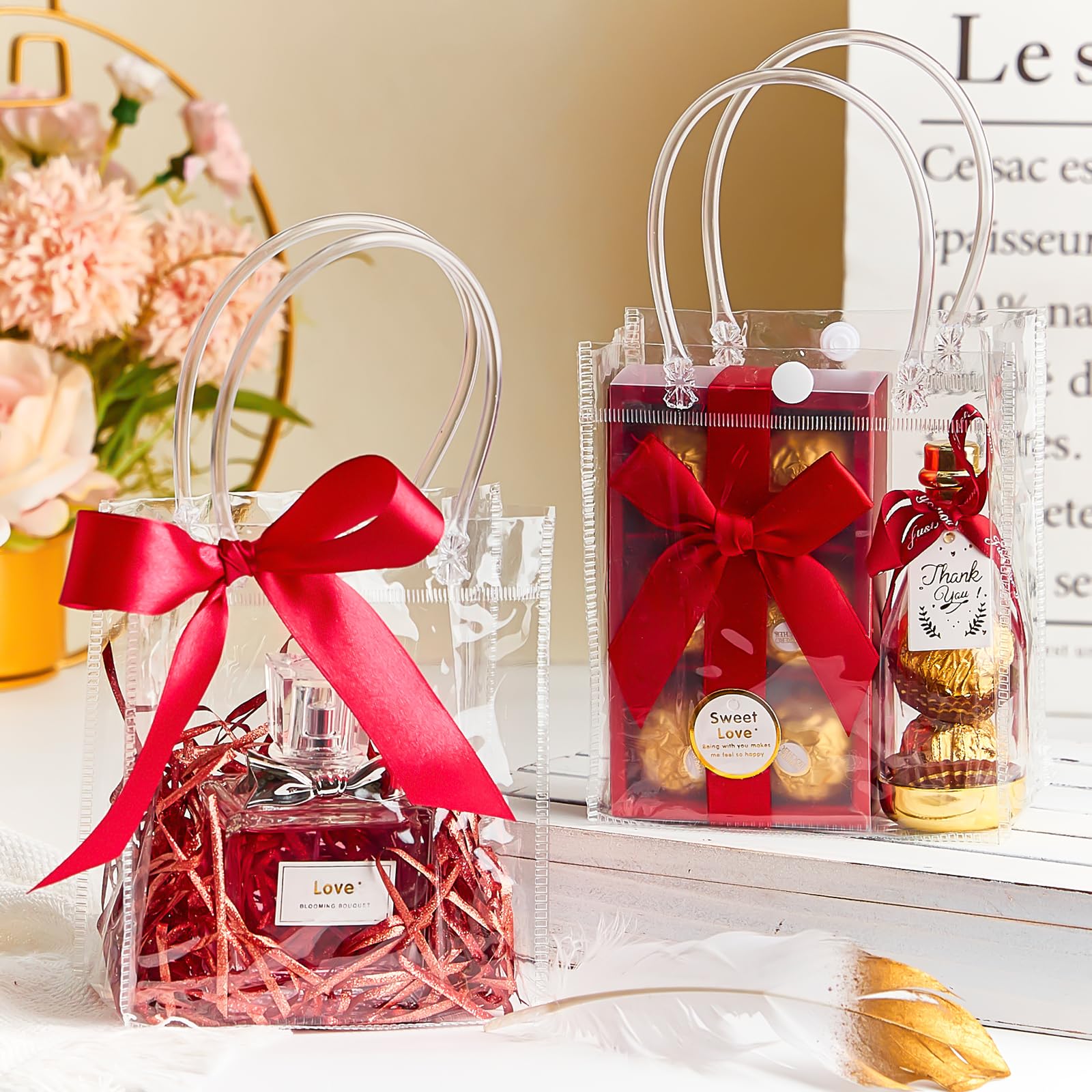 Ohuimrt bolsas transparentes con dulces y regalos listas para entregar