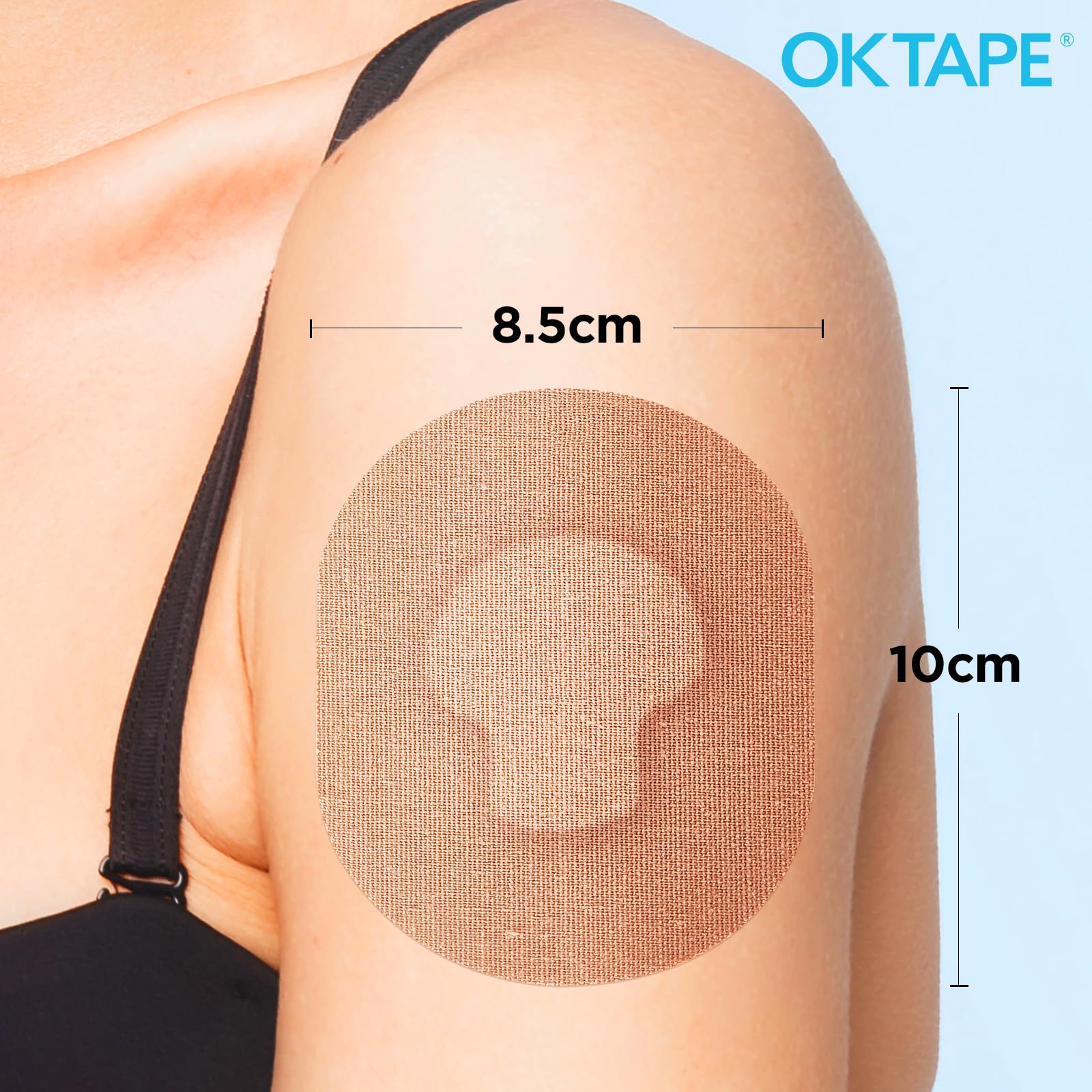 OK TAPE detalle del borde elástico que reduce levantamientos del parche