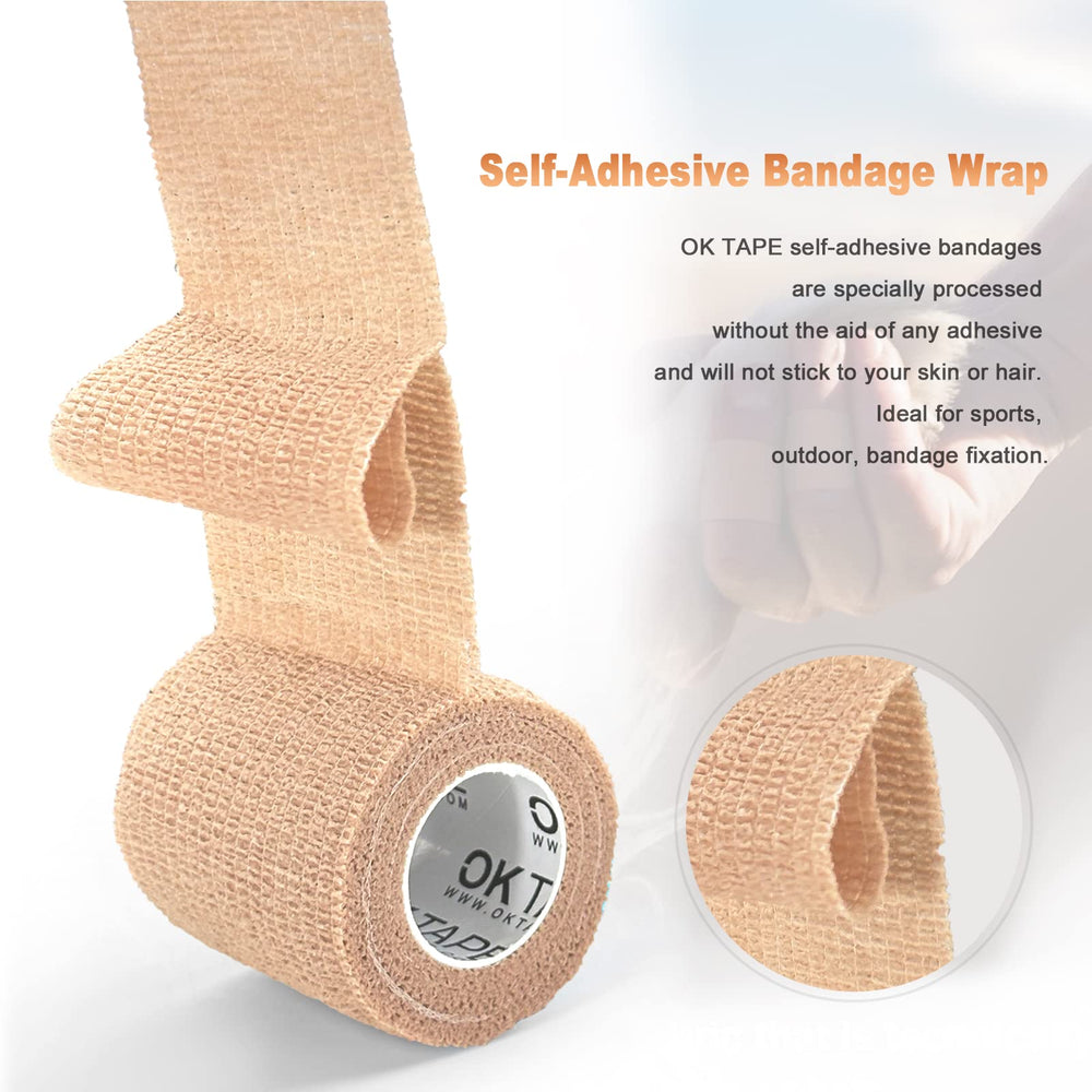 OK TAPE venda aplicada en muñeca con soporte cómodo y movimiento