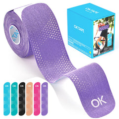 OK TAPE envase frontal mostrando rollo y tiras listas para usar