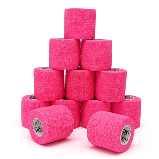 OK TAPE frente del paquete con 12 rollos mostrando presentación y cantidad