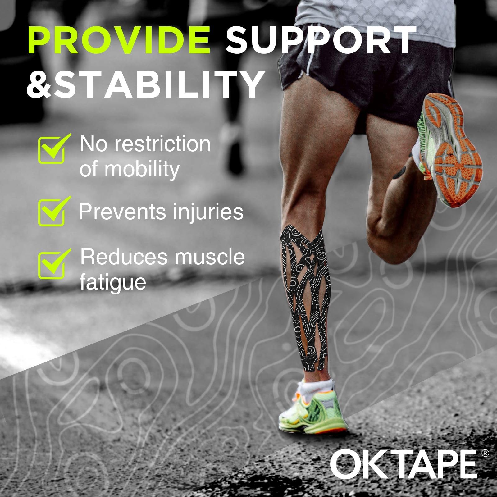 OK TAPE en planta del pie para fascia, alivio y movilidad