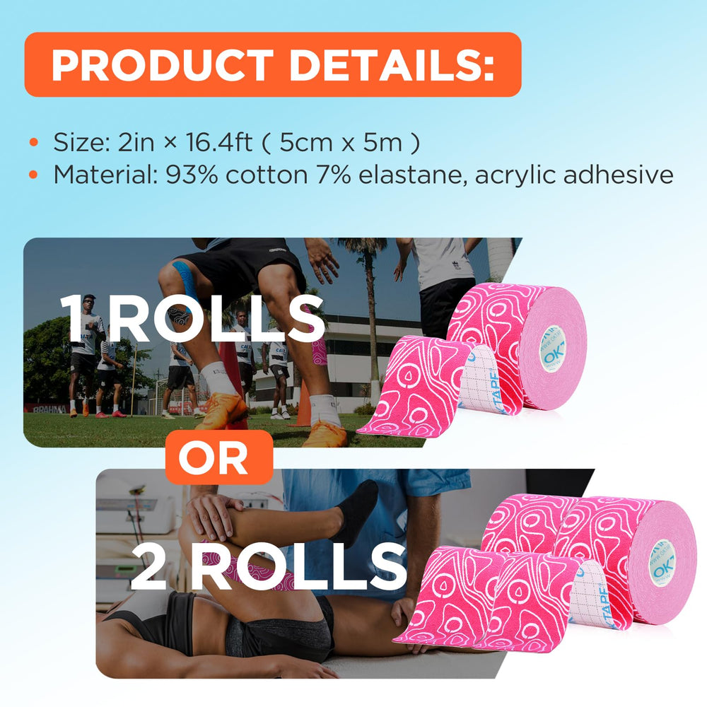 OK TAPE pro textura del adhesivo resistente al sudor y cómodo