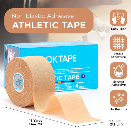OK TAPE textura del algodón 100% mostrando tejido transpirable y confort