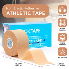 OK TAPE textura del algodón 100% mostrando tejido transpirable y confort