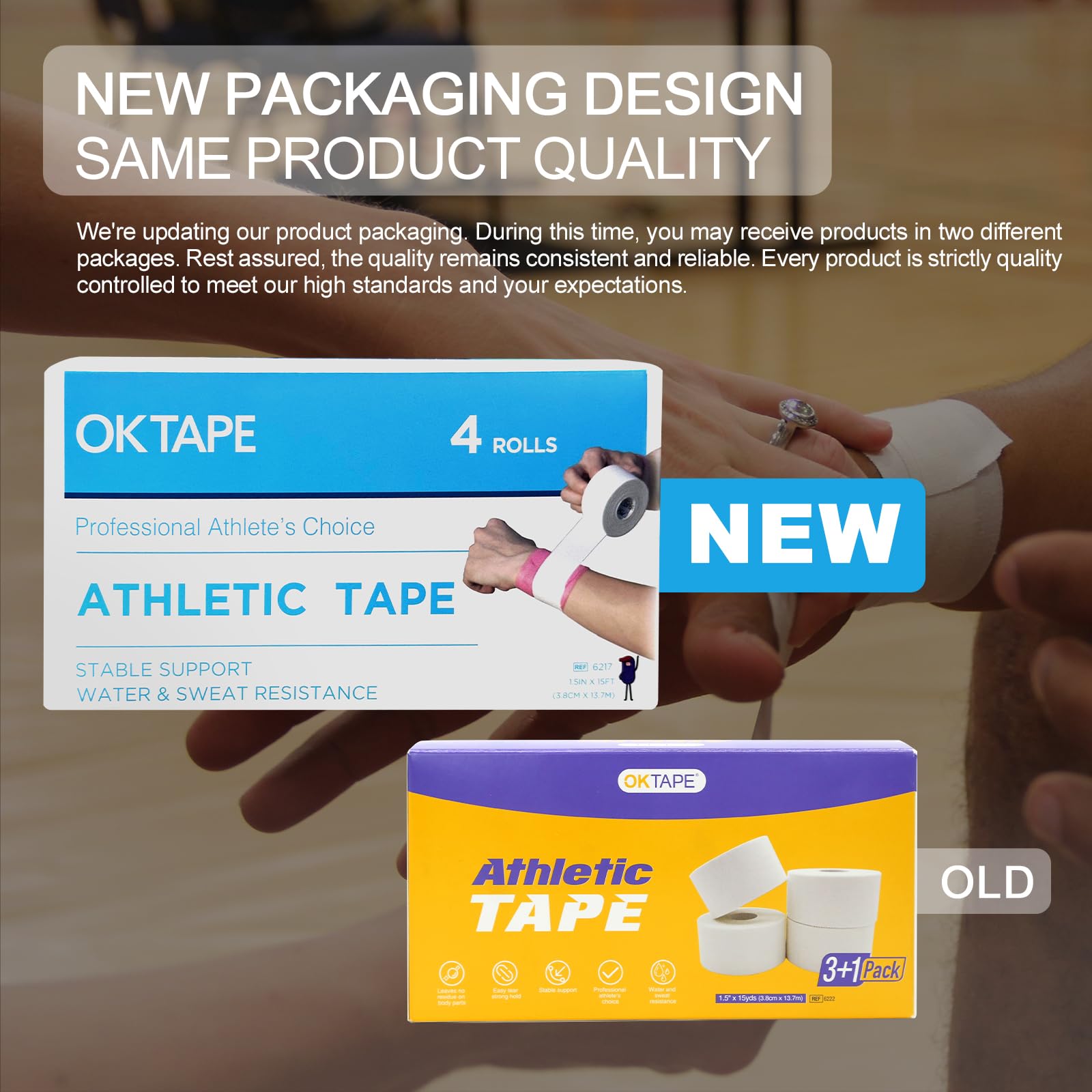 OK TAPE primer plano de fibra de algodón para mejor transpiración