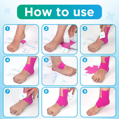 OK TAPE cinta bajo zapato deportivo, cómoda para entrenar y caminar