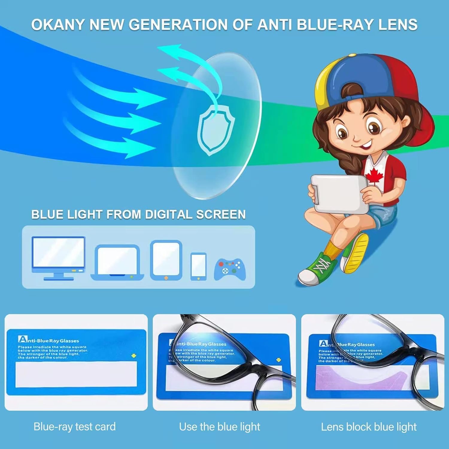 Okany comparación tamaño mano para visualizar ajuste infantil