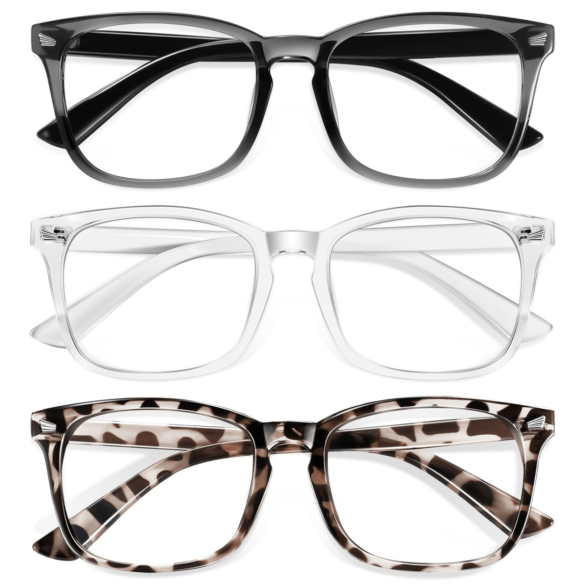 Okany gafas pack frontal mostrando tres colores y protección clara